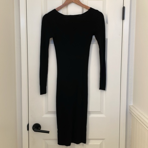 Black Sweater Midi Dress - Picture 5 of 7
